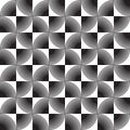 Seamless op art radiating circle pattern