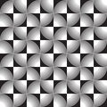 Seamless op art radiating circle pattern