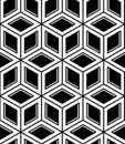 Seamless optical ornamental pattern with three-dimensional geome