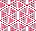 Seamless optical ornamental pattern with three-dimensional geome