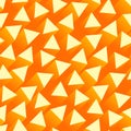 Seamless orange background with triangular shapes and a streak of light behind.