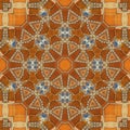 Seamless orange jewel pattern 004