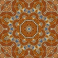 Seamless orange jewel pattern 005