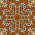 Seamless orange jewel pattern 008