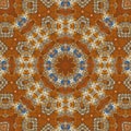 Seamless orange jewel pattern 007