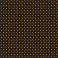 Seamless orange polka dots on black background