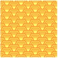 Seamless orange sun pattern heads of egyptian pharaohs or egyptian heads Royalty Free Stock Photo