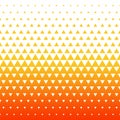 Seamless orange and white morphing triangle halftone grid gradient pattern geometric background. Royalty Free Stock Photo