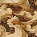 organic pattern that mirrors the swirling patterns of windblown sand on a beach. AI Generated