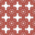 Seamless oriental geometric wallpaper, repeating pattern of stars in red tones, white background Royalty Free Stock Photo