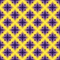 Seamless ornament geometrical pattern in yellow an voilet colors