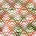 Seamless ornamental flourish damask surface pattern design for print