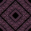 Seamless ornamental pink Pattern on black.