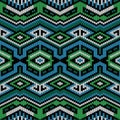 Seamless ornate knitted pattern Royalty Free Stock Photo