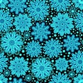 Seamless ornate pattern with snowflakes Royalty Free Stock Photo
