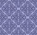 Seamless ornate Pattern with Swirls in blue Colors