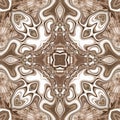 Seamless ornate texture or pattern in brown 4 Royalty Free Stock Photo