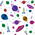Seamless outer space background