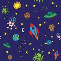 Seamless outer space pattern