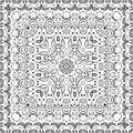 Seamless outline floral pattern