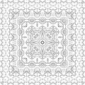 Seamless Outline Floral Pattern