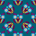 Seamless owls pattern