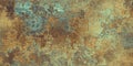 Seamless oxidized copper patina corrugated sheet metal grunge background texture Royalty Free Stock Photo