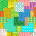 Seamless pachwork color Royalty Free Stock Photo