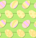 Seamless Painted Easter Egg Vector Patten