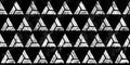 Seamless painted grungy geometric triangles black and white artistic acrylic paint texture background