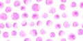 Seamless Painted Polka Dots. Watercolor Circles Background. Art Rounds Texture. Cute Painted Polka Dots Wallpaper. Royalty Free Stock Photo