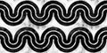 Seamless painted retro sea wave black and white artistic acrylic paint texture background