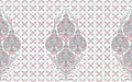 Seamless paisley border on white background with traditional Asian design elements Royalty Free Stock Photo