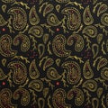 Seamless Paisley golden pattern wallpaper background Royalty Free Stock Photo