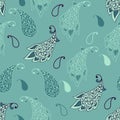 Seamless paisley pattern, Royalty Free Stock Photo