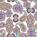 Seamless paisley pattern. Colorful floral ornament. Oriental design for fabric, prints, wrapping paper, card, invitation, wallpape