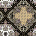 Seamless paisley pattern with trend colors