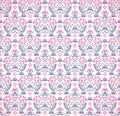 Seamless paisley pink background Royalty Free Stock Photo