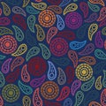 Seamless paisley texture Royalty Free Stock Photo