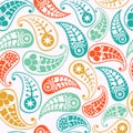 Seamless paisley texture for your design. Endless pattern with p Royalty Free Stock Photo