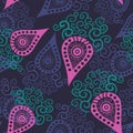 Seamless paisley texture for your design. Royalty Free Stock Photo