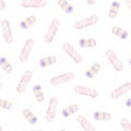 Seamless pale pattern with striped candies