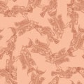 Seamless paleontology pattern with bones