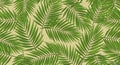Seamless palm leaf pattern with tropical design, perfect for textiles, wallpapers, and summer-inspired creative projects Royalty Free Stock Photo