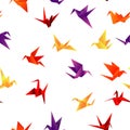 Seamless paper bird background Royalty Free Stock Photo