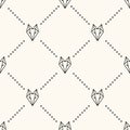 Seamless paper fox origami pattern background Royalty Free Stock Photo
