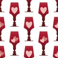 seamless paper with wine glass. vector