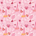 Seamless Paris pattern Royalty Free Stock Photo