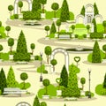 Seamless park pattern