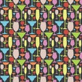 Seamless Party Glass Pattern